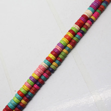 Mini. order is $7! 2x4,3x6mm Multicolor Turquoises Rondelle slice Heisey Spacer Loose beads 15" 2024 - buy cheap
