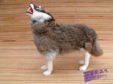 new creative simulaiton wolf toy Luxury furnishing articleswolf model doll gift about 30x10x25cm 2024 - buy cheap