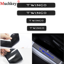 Car Door Sill Scuff Plate For RENAULT TWINGO Door Threshold Plate Carbon Fiber Vinyl Sticker Car Styling Accessories 4Pcs 2024 - buy cheap