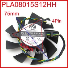 PLA08015S12HH-ventilador VGA de 12V, 0,35a, 75mm, 42x42x42mm, para MSI R4770 R6850, ventilador de enfriamiento de la tarjeta gráfica, 4 pines, 4 cables, envío gratis 2024 - compra barato