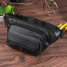 Famous Brand Men Genuine Leather Sling Chest Day Pack Hip Bum Waist Pack Bag Belt Cross Body Designer Shoulder Messenger Bags 2024 - buy cheap