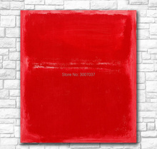 Pintura abstracta sin marco para decoración del hogar, lienzo de color rojo 1970 pintado a mano, pintura al óleo moderna sin marco, envío gratis por DHL 2024 - compra barato