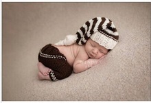 Sombrero de elfo Pixie azul para bebé recién nacido, gorro y pantalones de ganchillo, juego de accesorios para fotos, tamaño 0-1m,3-4m, cola larga, 2 piezas, envío gratis 2024 - compra barato