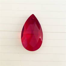 Блестящая красная люстра с кристаллами, 20 шт., 38 мм, миндальная КАПЛЕВИДНАЯ лампа в Форме Призмы, подвеска из кристаллического стекла, бесплатная доставка 2024 - купить недорого