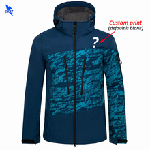 Customize LOGO Men Winter Fleece Softshell Jacket Men Outdoor Sports Hooded Coat Trekking Windbreaker Waterproof Hiking Clothing 2024 - buy cheap
