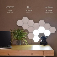 Настенная лампа «сделай сам», модульный шестигранный светодиодный светильник с сенсорным выключателем, креативное украшение для стен, 1-65 шт. 2024 - купить недорого