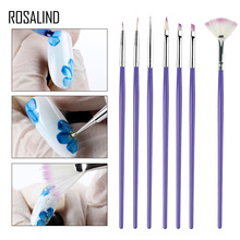 ROSALIND Nail Art Brushes For Gel Polish 7PCS/Set UV Dotting Painting Drawing Pen Nail Tip for Beauty Manicure Nails Accessoires 2024 - купить недорого