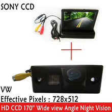 HD Video Auto Parking Monitor LED Reversing SONY CCD Car RearView Camera With 4.3' foldable Car Rearview Mirror Monitor FOR VW 2024 - buy cheap