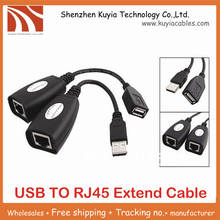 KUYiA Free Shipping New USB Extention Cable USB to Rj45 LAN Extension cable Adapter 2024 - buy cheap