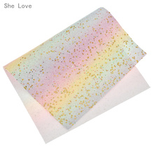 Chzimade DIY Glitter A4 PU Colorful Fabric DIY Waterproof Surface Material DIY Craft Making Accessories 2024 - buy cheap