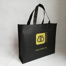 Wholesale 500pcs/lot cutom gold logo reusable fabric  non woven shopping bags grocery tote bag 2024 - buy cheap
