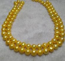 Ожерелье с жемчугом из натурального розового золота, 48 ", 8-9 мм, 14K 2024 - купить недорого