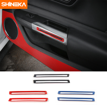 SHINEKA Newest Interior Door Handle Trims Inner Grab Decoration ABS Car Styling For Ford Mustang 2015+  Free Shipping 2024 - buy cheap