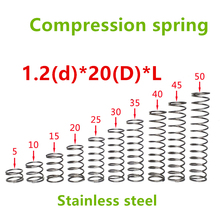 20pcs 1.2*20*(10/15/20/25/30/35/40/45/50) Stainless steel Series small spot spring wire compression pressure springs 2024 - buy cheap