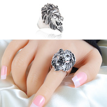 Fashion Lion Head Rings For Men Rock Punk Finger Rings Cool Biker Jewelry Vintage Design Super Animal Ring Drop Ship US Size7-10 2024 - buy cheap