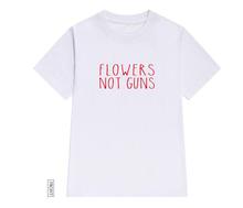 Camiseta con estampado de flores no pistolas rojas para mujer, camiseta divertida informal de algodón para mujer, camiseta Hipster Tumblr ins, NA-28 de envío directo 2024 - compra barato