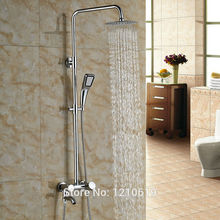 Newly Bathroom Shower Faucet Set w/ Hand Spray Head Chrome 8" Shower Tub Mixer Tap Single Handle 2024 - buy cheap