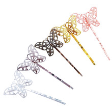 100piece Hair Pins with 20x30mm Butterfly Hairpins Jewelry Findings Hair accessories Wholesale HPF50 2024 - buy cheap