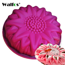 WALFOS Big Silicone Cake Mold Dessert Mold Large Sunflower Flower Ring Shape Muffin Mousse Bakeware Cakes Pan Tray 2024 - buy cheap