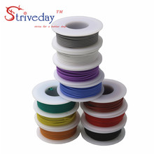10 meters 32.8 ft 26AWG Flexible Rubber Silicone Wire Tinned copper line DIY Electronic cable 10 colors to choose from 2024 - buy cheap