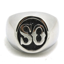 Anel de design moderno para homens, prata de motociclista, masculino, anel de aço inoxidável 316l, anel de design legal, 1 peça 2024 - compre barato