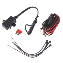 Free shipping High Quality 1 Pc Motorcycle DC12V 2.1A Waterproof USB Charger Kit SAE to USB Adapter+Extension Harness 2024 - buy cheap