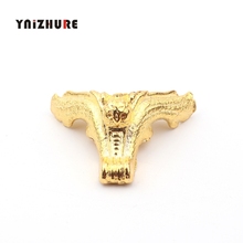 42*23mm 8Pcs Zinc Alloy Antique Jewelry Gift Box Wood Case Decor Carving Corner Bat Protector Wing Legs Gold Color 2024 - buy cheap