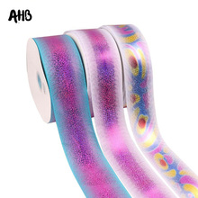 AHB 3"(75mm) Laser Grosgrain Ribbon Colorful Dots Tape DIY Hairbows Accessories Wedding Rainbow Decor Gift Wrapping Materials 2024 - buy cheap