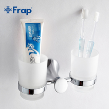 Frap-portavasos de aleación de Zinc cromado, accesorios de baño, soporte para cepillo de dientes para vaso de los dientes, F3508 2024 - compra barato