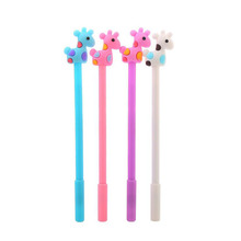 2pc Cute Horse Deer Gel Pen Office School Supplies Black Ink Signature Pen Kawaii Deer Silicone Head Pen Korean Stationery 0.5mm 2024 - buy cheap