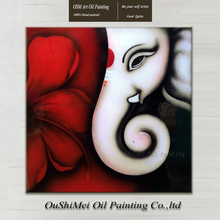 Pintados à mão pintura de elefante santo impressão animais pintura em tela pendurar imagem decoração para casa mascote pintura a óleo 2024 - compre barato