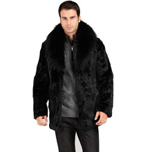2018 New Men's Lapel Mink coat Thick Warm Fur coat Autumn and Winter Men's Long coat Imitation Fox fur Grass large size S- 4XL 2024 - buy cheap