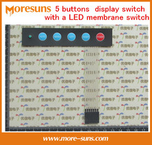 Interruptor de pantalla de 5 botones con membrana LED, 5 unidades por lote, envío rápido 2024 - compra barato