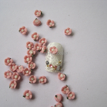 CF1-2 30 pçs bonito cerâmica rosa flor forma decoração da arte do prego outlooking 2024 - compre barato