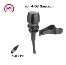 High Lapel Condenser Microphone Mini XLR 3pin Microfone for AKG Samson Wireless Transmitter Microphones 2024 - buy cheap