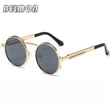 Belmon Steampunk Goggles Sunglasses Women Men Brand Designer Vintage Round Sun Glasses Ladies For Male Female Retro Oculos RS810 2024 - buy cheap