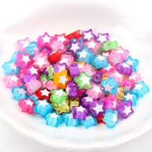Wholesale 9x9mm 100pcs Mixed Color White Star Diy Beads Acrylic Spacer Beads Fit Jewelry Making Diy YKL0103 2024 - buy cheap