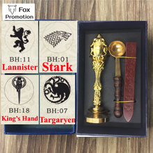 Hot Game of Thrones wax seal stamp wax spoon gift box,Scrapbooking DIY Ancient Seal Retro Stamp,Vintage Gift high quality 30MM 2024 - buy cheap