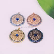 Fashion 5Pcs Micro Pave CZ Turkish Round Pendant Charms for DIY Jewelry Making 2024 - buy cheap
