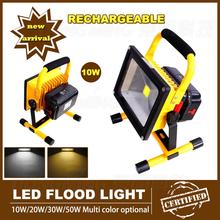 10w Rechargeable led floodlight waterproof 85-265V portable Flood light lamp Day warm white/white IP65 Outdoor spotlight 2024 - buy cheap