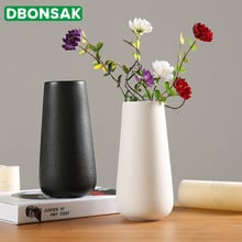 Vaso de cerâmica branco nórdico, vaso de flores, vaso de cerâmica, para decoração de casa, sala de estar, casamento, presente de aniversário 2024 - compre barato