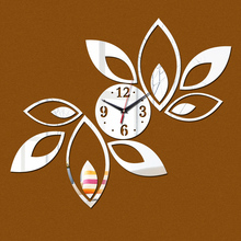 Novo relógio de parede colorido acrílico de quartzo com flor grande, design moderno, espelhado e luxuoso 2024 - compre barato