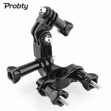 Probty braçadeira de bicicleta, suporte para guidão, braço pivô de 3 vias, para gopro hero 4 3 3 + 2 xiaomi yi sj4000 sj5000 2024 - compre barato