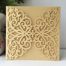 40pcs/lot Laser Cut Wedding Invitation Card Chic Pearl Paper Birthday Greeting Card Romantic Wedding Decorations 2024 - buy cheap