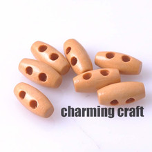 200PCs 2 Holes Wood Sewing Horn Toggle Buttons Cloth Button Cloth Accessories 15x7mm MT0672 2024 - buy cheap