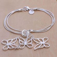 H166 925 Delicate Silver Color Bracelets For Women Charm Fashion Jewelry Three Butterfly Pendant Bracelet /aggaixna Aymajpta 2024 - buy cheap