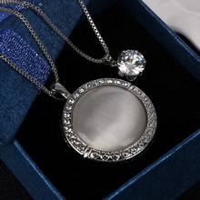 Женское Ожерелье с кулоном «кошачий глаз» MINHIN, ожерелье из двух посеребренных цепочек, украшение с изящными кристаллами 2024 - купить недорого