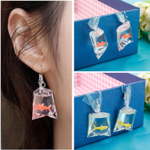 Funny Jewelry Water Bags Goldfish Drop Earrings for Women Accessories Ear Drops Earring 2024 - buy cheap