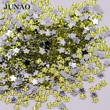 JUNAO 3mm Yellow Color Nail Flowers Rhinestone Crystal Stickers 3D Nails Art Decorations Stones Acrylic Gems for Manicure Crafts 2024 - buy cheap