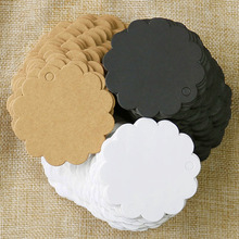 50pcs White Black Kraft Paper Tag Round Blank Gift Tags Wedding Gift Hang Tags Party Tags Cards Price Label Hemp String Included 2024 - buy cheap